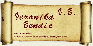 Veronika Bendić vizit kartica